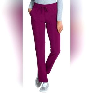 CHEROKEE ALLURA WOMEN'S SCRUB PANT. STYLE CKA184 3XL WINE NWT (A19)